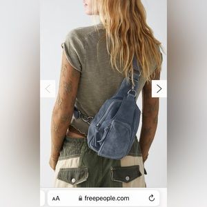 Free People Hudson Sling Bag - Slate